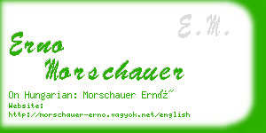 erno morschauer business card